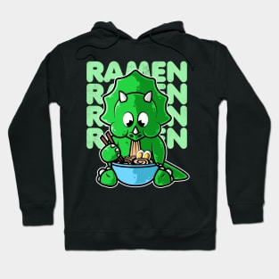 Dinosaur Triceratops Ramen Bowl Kawaii Anime Japanese graphic Hoodie